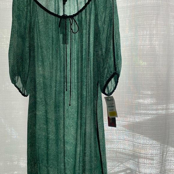 Cynthia Steffe Green and Black Boho Dress nwt - Picture 2 of 16
